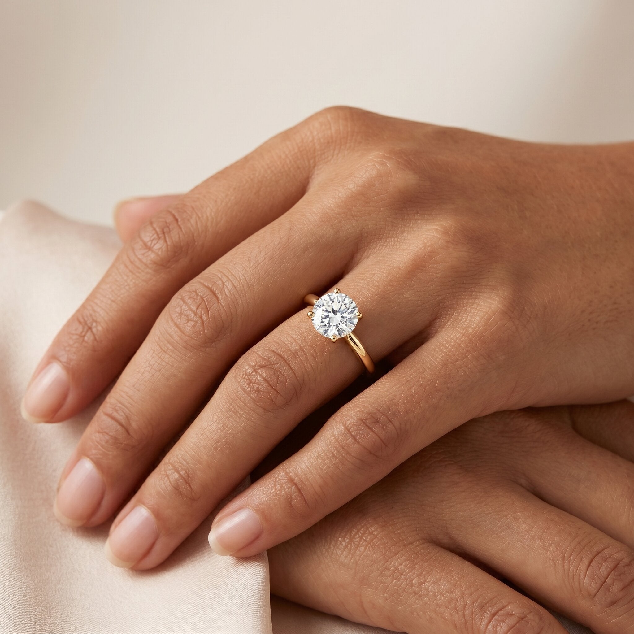 IGI Certified Lab Grown Diamond 2 Carat Engagement Ring for Women Lab - ( E-VS1 ) - Rosec Jewels