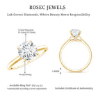 3 Carat IGI Certified Lab Grown Diamond Solitaire Engagement Ring Lab - ( E-VS1 ) - Rosec Jewels