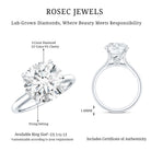 IGI Certified 4 Carat Lab Grown Diamond Engagement Ring Lab - ( E-VS1 ) - Rosec Jewels