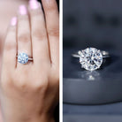 IGI Certified 4 Carat Lab Grown Diamond Engagement Ring Lab - ( E-VS1 ) - Rosec Jewels