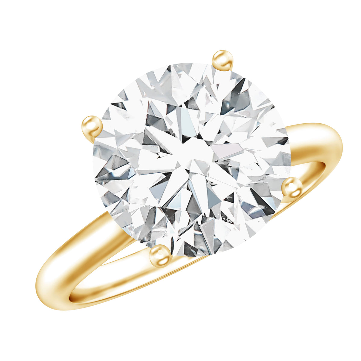IGI Certified 4 Carat Lab Grown Diamond Engagement Ring Lab - ( E-VS1 ) - Rosec Jewels
