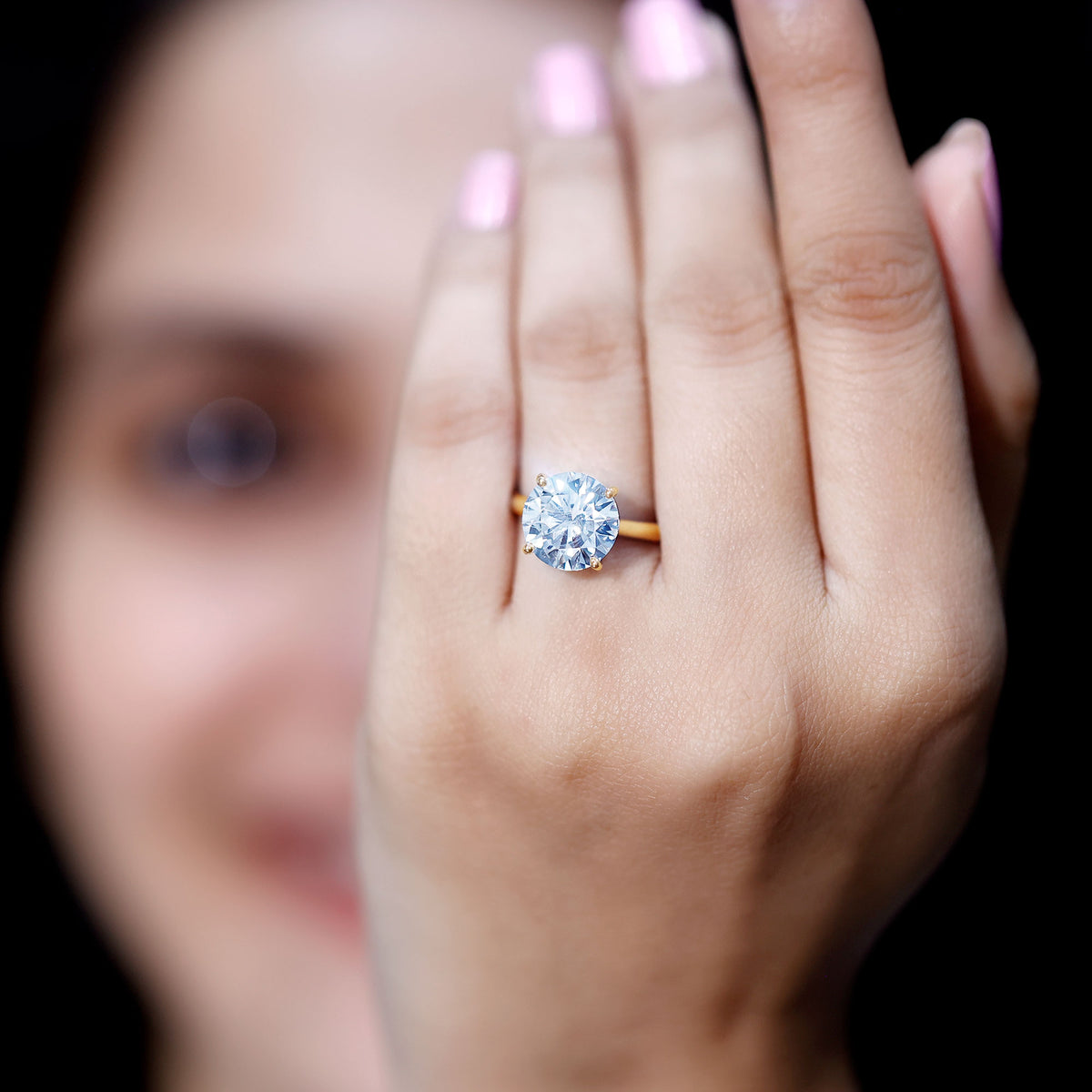 IGI Certified 4 Carat Lab Grown Diamond Engagement Ring Lab - ( E-VS1 ) - Rosec Jewels