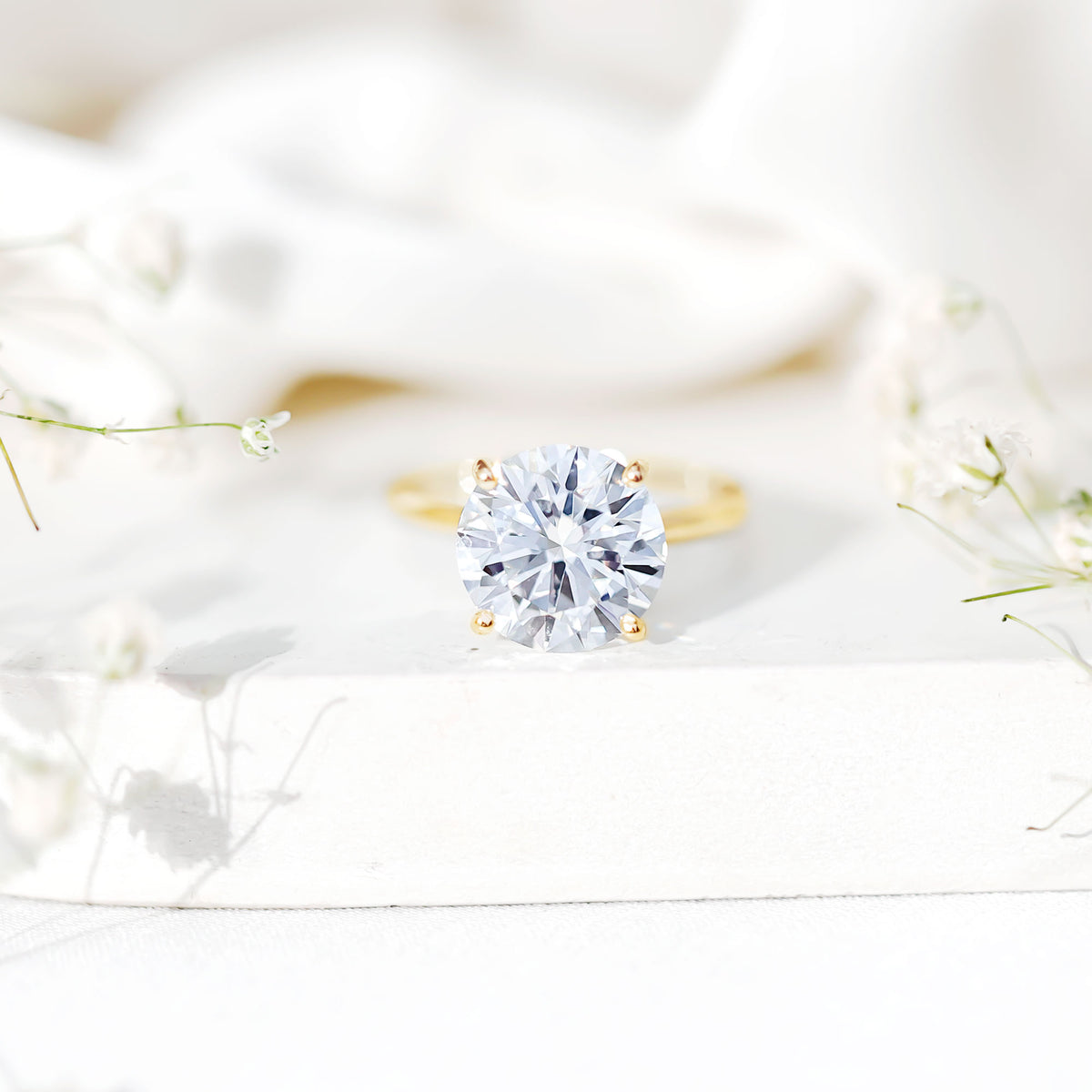 IGI Certified 4 Carat Lab Grown Diamond Engagement Ring Lab - ( E-VS1 ) - Rosec Jewels