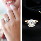 Lab Grown Diamond 5 Carat Engagement Ring with IGI Certificate Lab - ( E-VS1 ) - Rosec Jewels