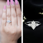 IGI Certified Lab Grown Diamond Three Stone Engagement Ring for Women Lab - ( E-VS1 ) - Rosec Jewels