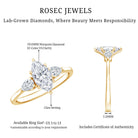 IGI Certified Lab Grown Diamond Three Stone Engagement Ring for Women Lab - ( E-VS1 ) - Rosec Jewels