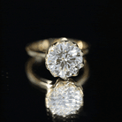 IGI Certified 4 CT Lab Grown Diamond Lotus Engagement Ring Lab - ( E-VS1 ) - Rosec Jewels