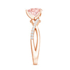 Rosec Jewels-1 CT Solitaire Lab Grown Pink Diamond Heart Engagement Ring