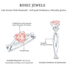 Rosec Jewels-1 CT Solitaire Lab Grown Pink Diamond Heart Engagement Ring