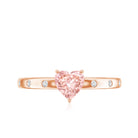 Rosec Jewels-Solitaire Lab Grown Pink Diamond Engagement Ring for Women