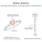 Rosec Jewels-Solitaire Lab Grown Pink Diamond Engagement Ring for Women