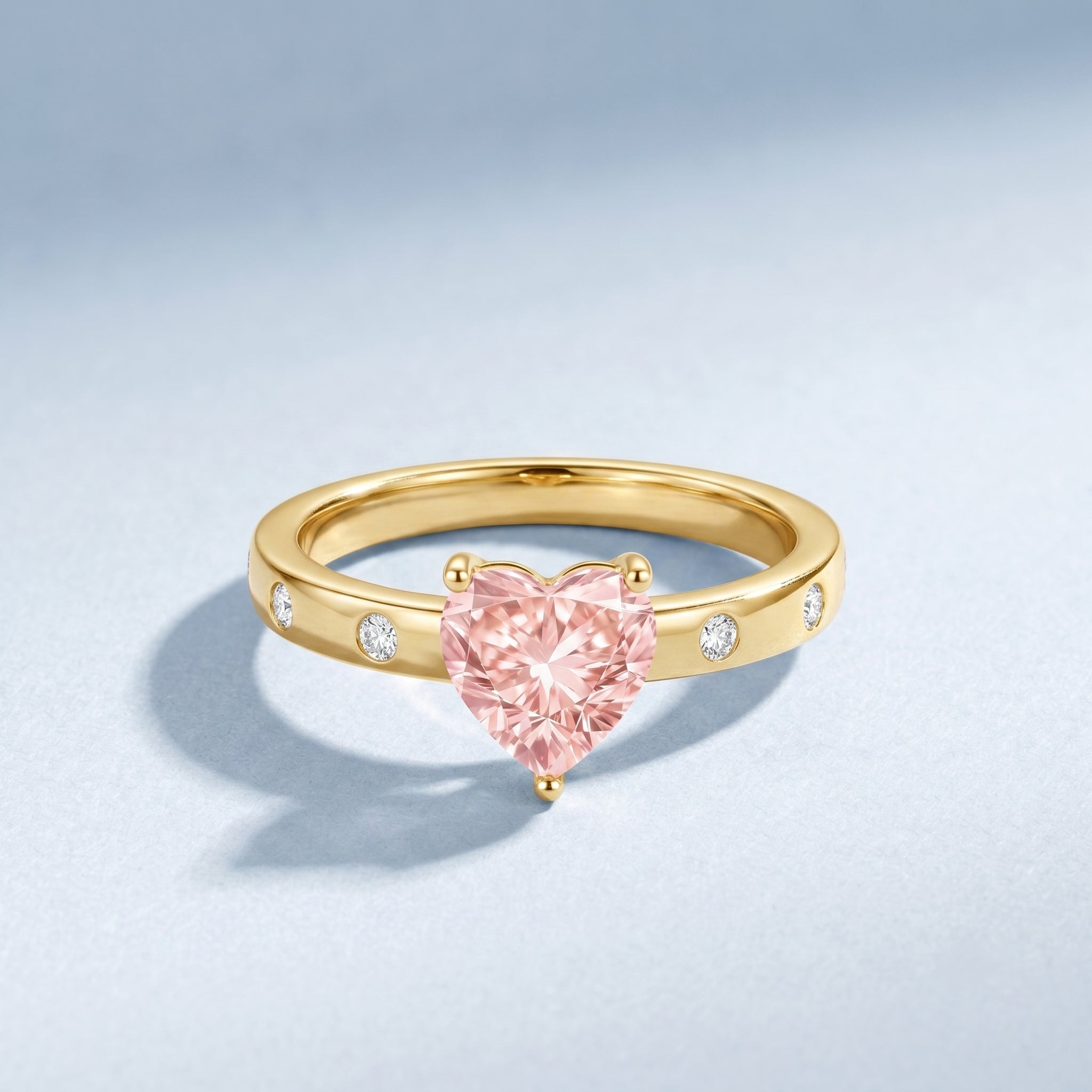 IGI Certified Solitaire Lab Grown Pink Diamond Engagement Ring for Women Fancy Pink - VS1 - Rosec Jewels