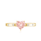 Rosec Jewels-Solitaire Lab Grown Pink Diamond Engagement Ring for Women