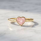 Bezel Set Lab Grown Pink Diamond Solitaire Promise Ring with IGI Certificate VS1 - Rosec Jewels