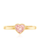 Rosec Jewels-Bezel Set Lab Grown Pink Diamond Solitaire Promise Ring