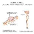 Rosec Jewels-1 CT Heart Shaped Lab Grown Pink Diamond Infinity Engagement Ring