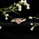 IGI Certified 1 CT Heart Shaped Lab Grown Pink Diamond Infinity Engagement Ring Fancy Pink - VS1 - Rosec Jewels