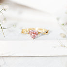 IGI Certified 1 CT Heart Shaped Lab Grown Pink Diamond Infinity Engagement Ring Fancy Pink - VS1 - Rosec Jewels