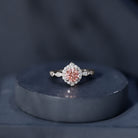 IGI Certified Lab Grown Pink White Diamond Designer Engagement Ring Fancy Pink - VS1 - Rosec Jewels