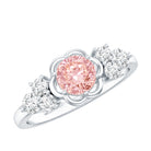 Nature Inspired Lab Grown Pink Diamond Flower Engagement Ring with IGI Certificate E-VS1 - Rosec Jewels