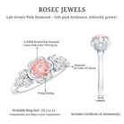 Nature Inspired Lab Grown Pink Diamond Flower Engagement Ring with IGI Certificate E-VS1 - Rosec Jewels