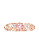 Rosec Jewels-Lab Grown Pink Diamond Vintage Inspired Engagement Ring