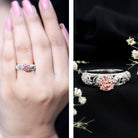 Lab Grown Pink Diamond Vintage Inspired Engagement Ring IGI Certified Fancy Pink - VS1 - Rosec Jewels