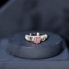 Lab Grown Pink Diamond Vintage Inspired Engagement Ring IGI Certified Fancy Pink - VS1 - Rosec Jewels