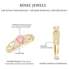 Rosec Jewels-Lab Grown Pink Diamond Vintage Inspired Engagement Ring