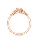 Certified Lab Grown Pink White Diamond Trio Wedding Ring Set VVS - Rosec Jewels