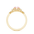 Certified Lab Grown Pink White Diamond Trio Wedding Ring Set VVS - Rosec Jewels