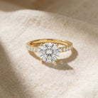 IGI Certified 3 Carat Lab Grown Diamond Statement Ring for Women Lab - ( E-VS1 ) - Rosec Jewels