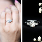 IGI Certified Round Cut Lab Grown Diamond 2 Carat Engagement Ring Lab - ( E-VS1 ) - Rosec Jewels