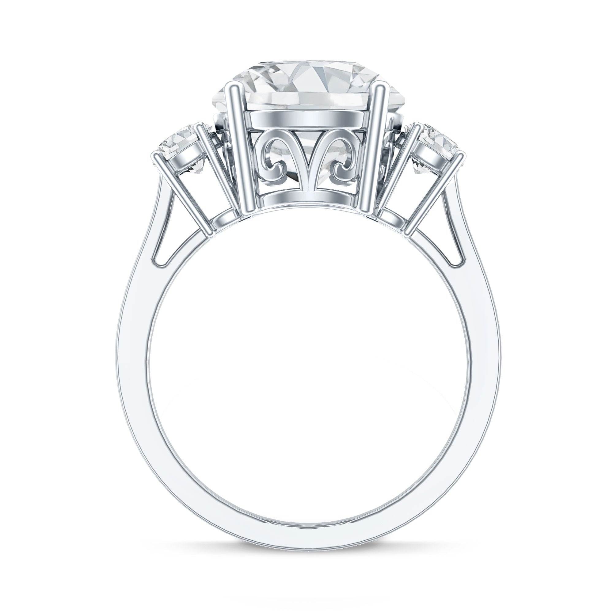 Rosec Jewels-Lab Grown Diamond 3 Stone Engagement Ring With IGI Certificate