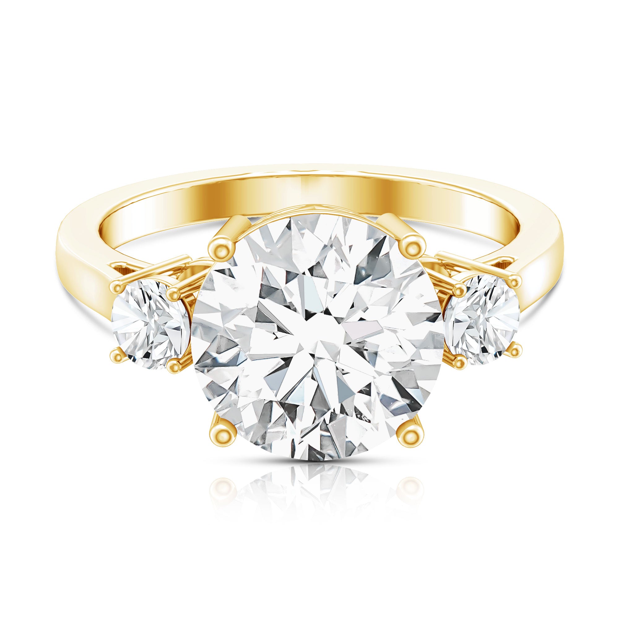 Rosec Jewels-Lab Grown Diamond 3 Stone Engagement Ring With IGI Certificate