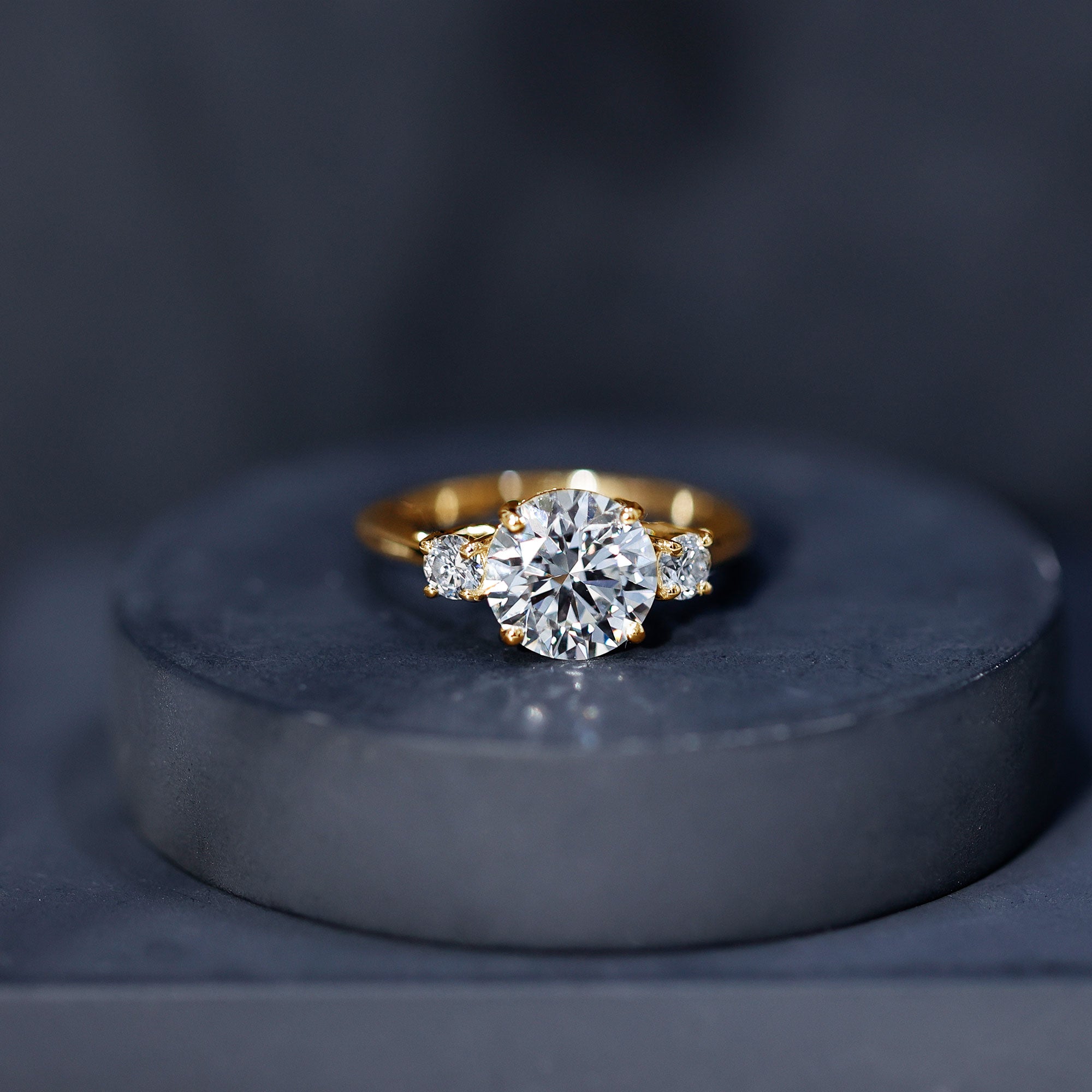 IGI Certified 3 CT Lab Grown Diamond Engagement Ring Lab - ( E-VS1 ) - Rosec Jewels