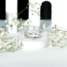 Bezel Set Diamond Unisex Wedding Band Natural - ( HI-SI ) - Rosec Jewels