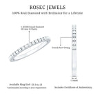 French Pave Diamond Eternity Wedding Ring Natural - ( HI-SI ) - Rosec Jewels