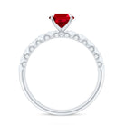 Certified 1.5 Carat Lab Grown Ruby Oval Engagement Ring with Diamond AAAA - Rosec Jewels