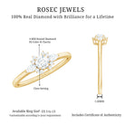 Natural Diamond Promise Ring with Certificate Natural - ( HI-SI ) - Rosec Jewels
