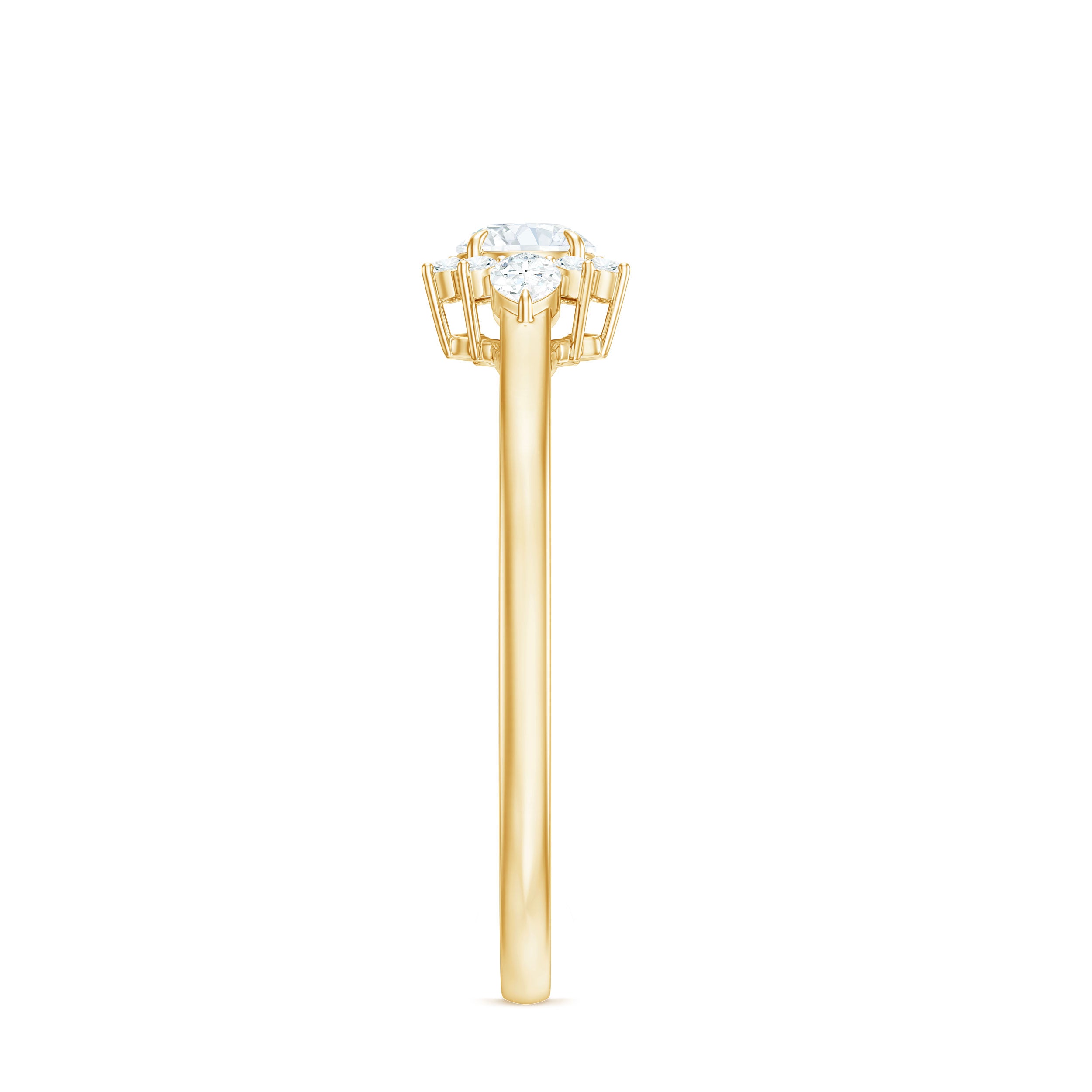 Natural Diamond Promise Ring with Certificate Natural - ( HI-SI ) - Rosec Jewels
