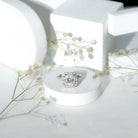 Certified 9 MM Asscher Cut Moissanite Halo Engagement Ring D-VS1 - Rosec Jewels