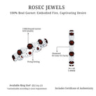 Rosec Jewels-Natural Garnet Diamond Eternity Ring for Anniversary