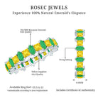 Designer Yellow Sapphire and Emerald Eternity Wedding Band AAA - Rosec Jewels