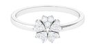 Rosec Jewels-Natural Diamond Flower Promise Ring