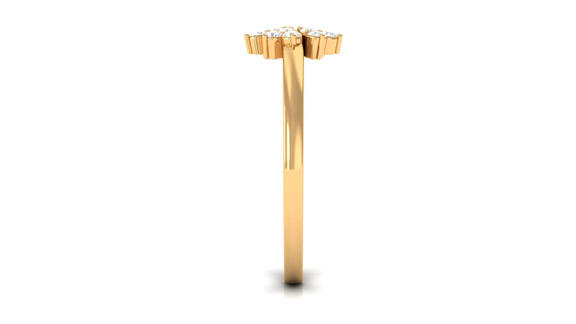 Rosec Jewels-Natural Diamond Flower Promise Ring
