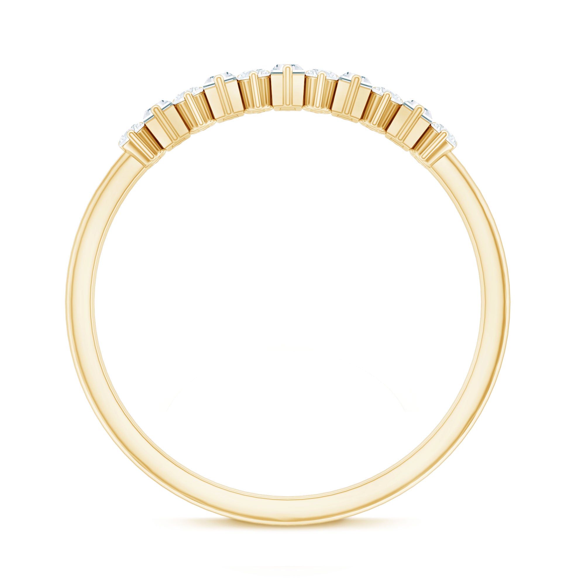 Minimal Natural Diamond Anniversary Ring Natural - ( HI-SI ) - Rosec Jewels