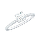 Minimalist Diamond Classic Engagement Ring Natural - ( HI-SI ) - Rosec Jewels