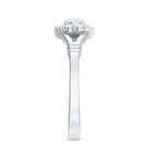 Natural Diamond Halo Engagement Ring with Split Shank Natural - ( HI-SI ) - Rosec Jewels