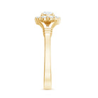 Natural Diamond Halo Engagement Ring with Split Shank Natural - ( HI-SI ) - Rosec Jewels